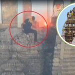 श्री-जगन्नाथ-मंदिर-के-ऊपरी-हिस्से-पर-चढ़ा-नकाबपोश-युवक-और-जाकर-बैठ-गया,-मचा-हड़कंप