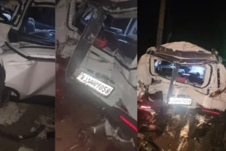 झुंझुनूं: ब्रेकर पर धीमी हुई कार को ट्रक ने पीछे से मारी जोरदार टक्कर, दो की मौत, चार घायल