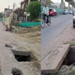 आगरा में सिकंदरा से गुरु का ताल तक हाईवे किनारे खुले नाले, जनकपुरी महोत्सव से पहले हादसे का खतरा