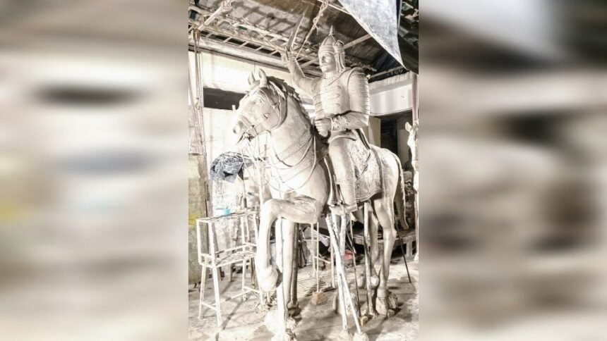 आगरा में राणा सांगा की प्रतिमा: शहीद स्मारक के पास 18.5 फीट कांस्य प्रतिमा की तैयारी