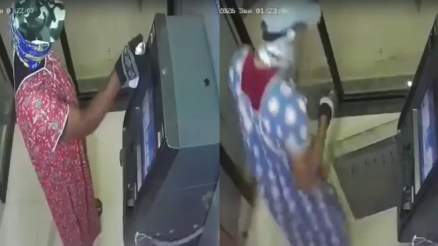 तेलंगाना कामारेड्डी में SBI एटीएम चोरी: एंबुलेंस से आए नाइटी-मास्क वाले बदमाश