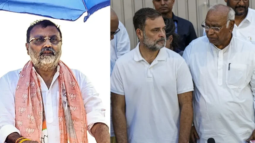 खरगे के बयान पर विवाद के बीच निशिकांत दुबे का कांग्रेस नेतृत्व पर तीखा हमला - Apex News India खरगे के बयान पर विवाद के बीच निशिकांत दुबे का कांग्रेस नेतृत्व पर तीखा हमला