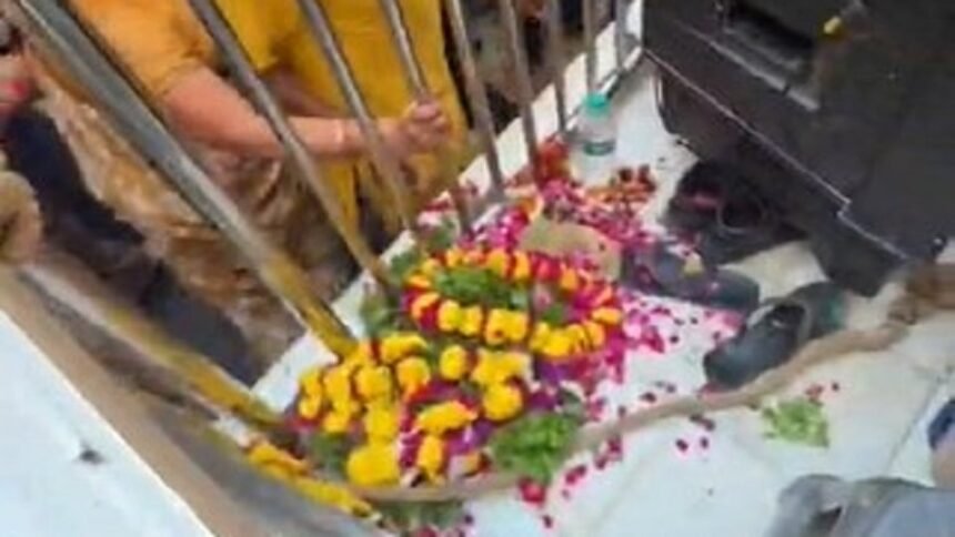 बांकेबिहारी मंदिर: जूते-चप्पल के पास रखी माला का वीडियो वायरल, सेवायत ने जताई चिंता - Apex News India बांकेबिहारी मंदिर: जूते-चप्पल के पास रखी माला का वीडियो वायरल, सेवायत ने जताई चिंता